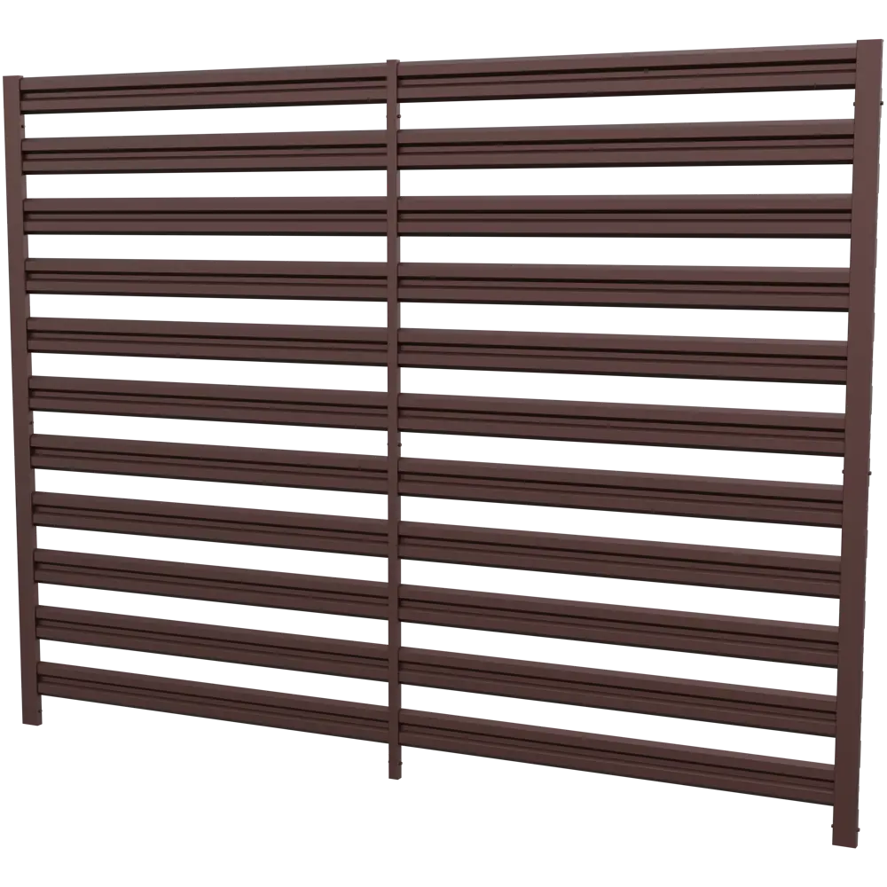 Забор-жалюзи Горизонт 2x2.5 м цвет коричневый 8017 88698264 STLM-2106915 Santreyd 
