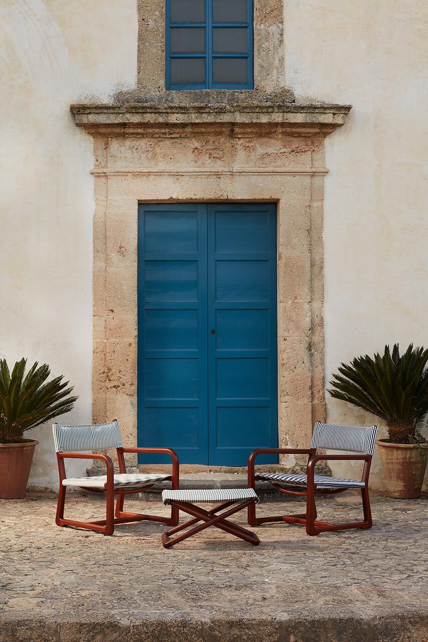 Прямоугольная Садовая подставка для ног из красного дерева и ткани Exteta Loro Piana Interiors, The Delight Chairs by Exteta ARCH-00077170 - Вид №12