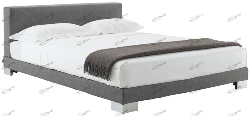 Ligne Roset Двуспальная кровать из ткани с мягким изголовьем  17091615 