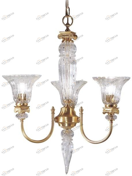 Possoni Illuminazione Атласная люстра из чистого золота с хрусталем Natascia 27077/3 