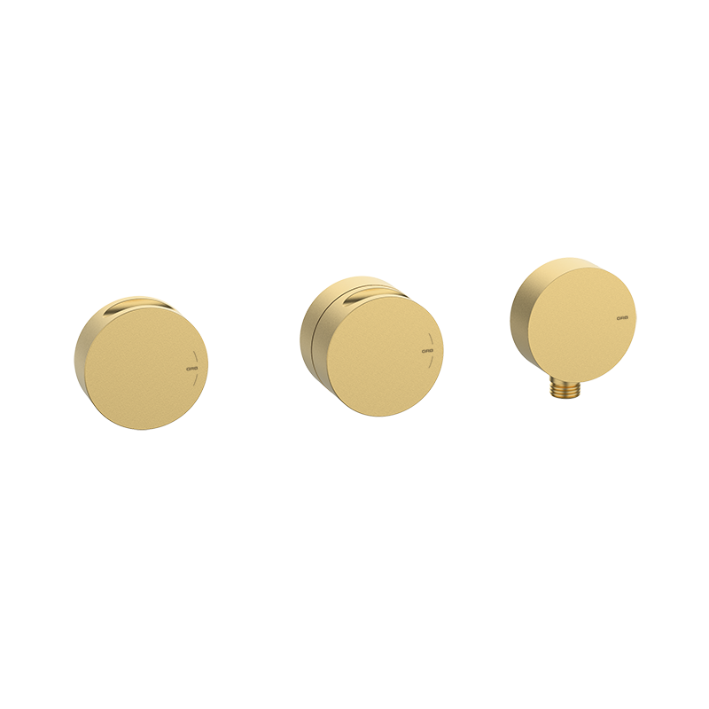 90103007 PREMIUM Матовый Gold термостатический 2/3 пути по горизонтали Матовое Золото GRB MIXERS 
