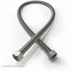 Гибкая подводка из нержавеющей стали 1/2 дюйма, GF15/800ПР Flexible hose Россия
