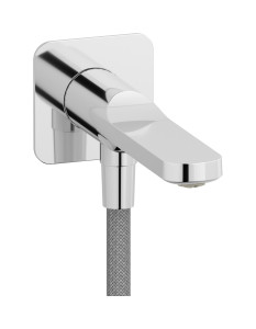 Настенный излив со встроенным дивертером и креплением для душевого шланга. WE ARE IB tw310ss Chrome TAAAC