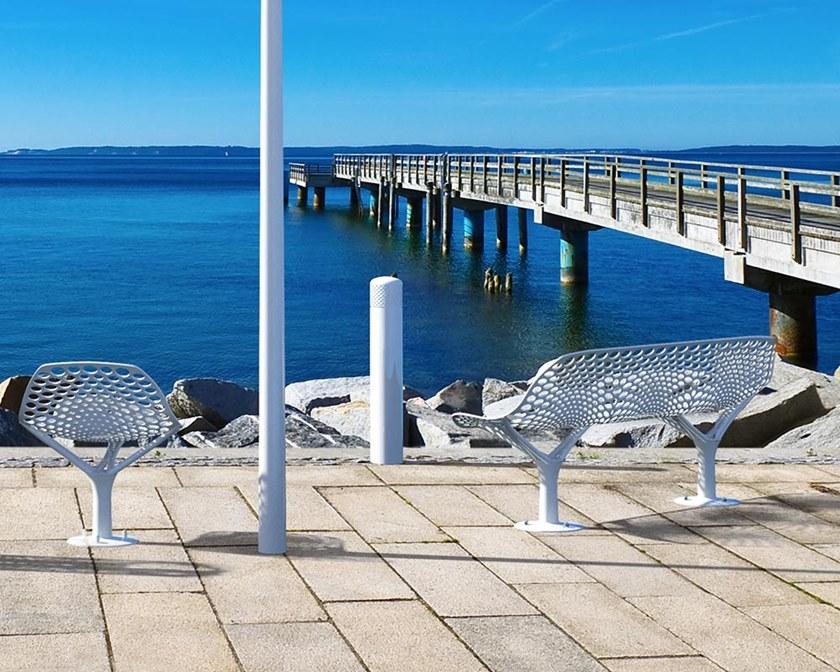 GHM-ECLATEC Скамья из металла со спинкой Keo sun-id-1356240 - Вид №3