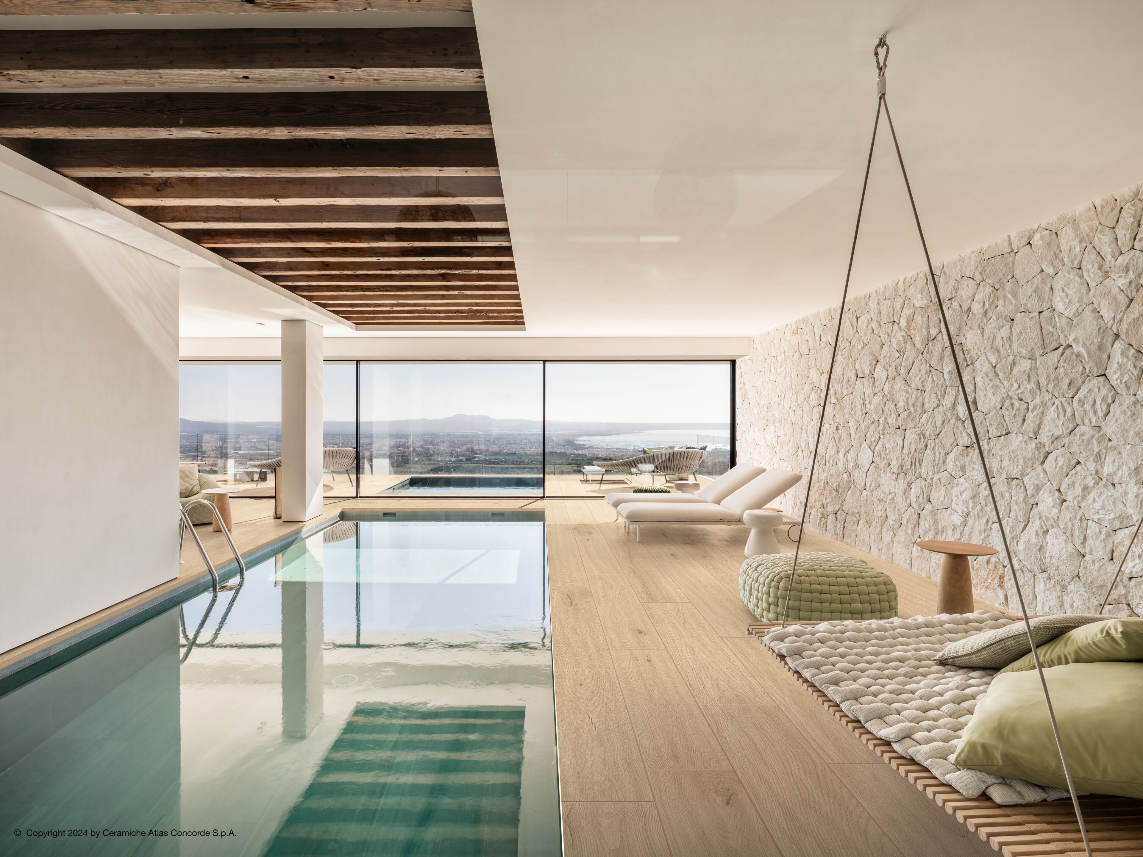 Напольное покрытие из керамогранита в помещении и на открытом воздухе с эффектом дерева Atlas Concorde журнал ARCH-00030139 - Вид №34