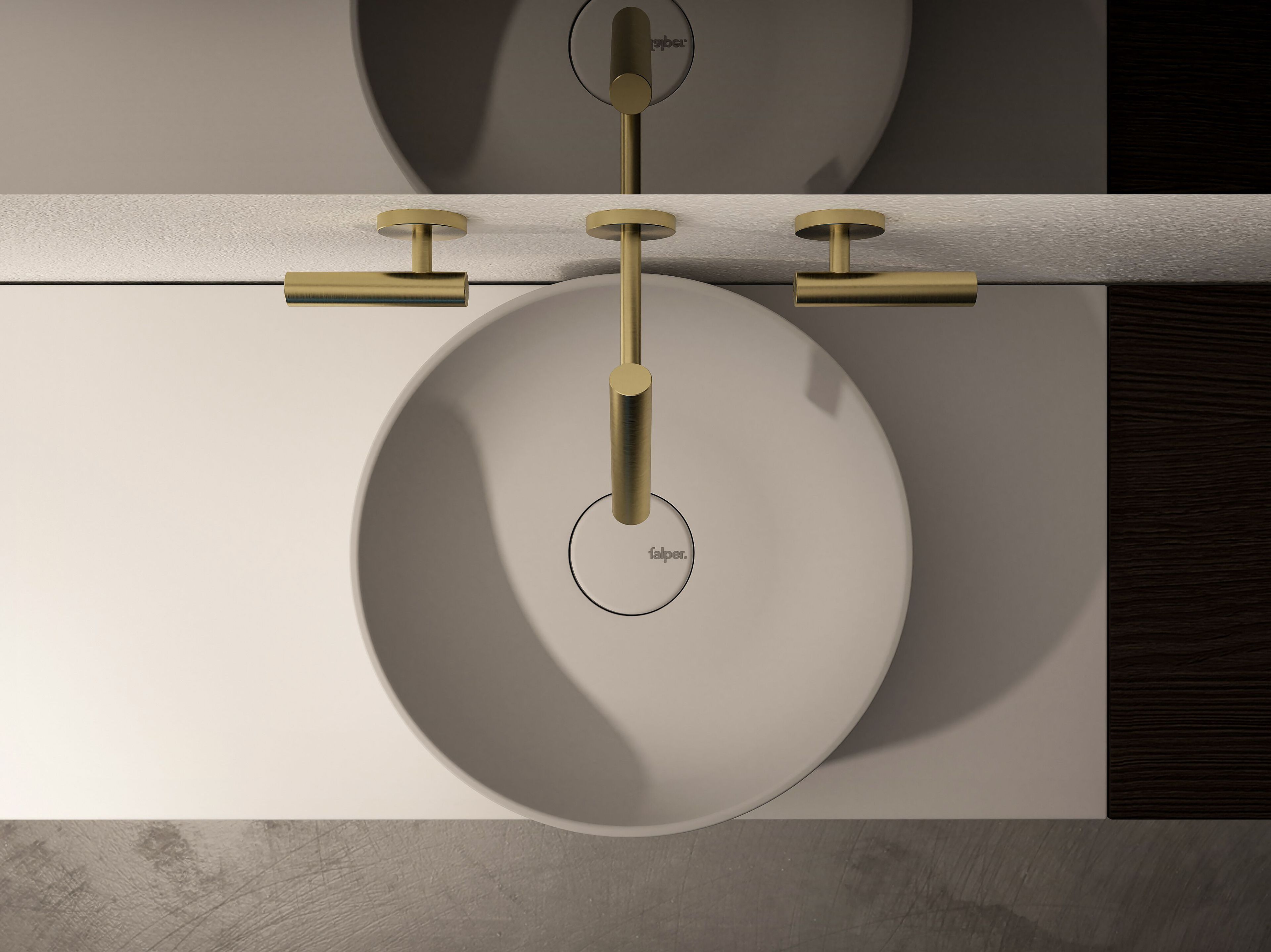 Подвесная консоль для умывальника из Cristalplant® Falper Senzafine ARCH-00152705 - Вид №1