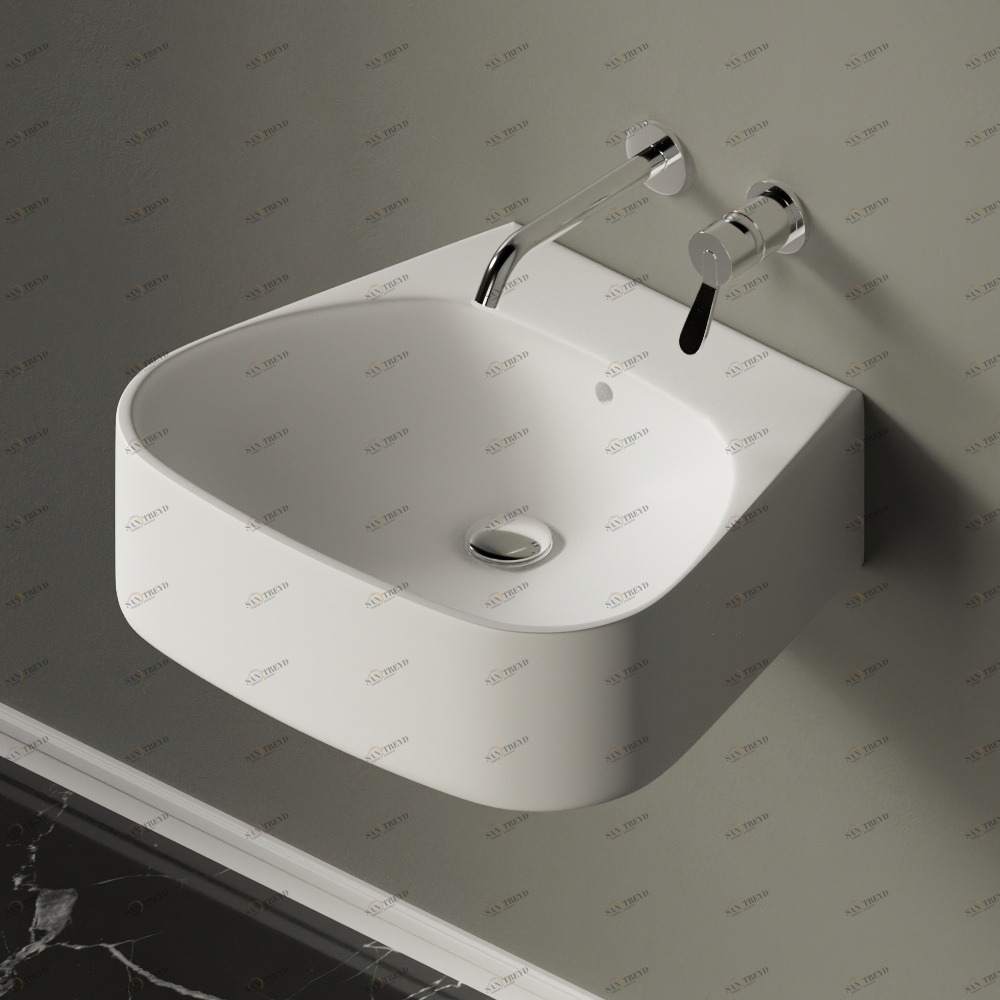 ACER08950RZP Подвесная раковина настенная прямоугольная Agape Pear белая