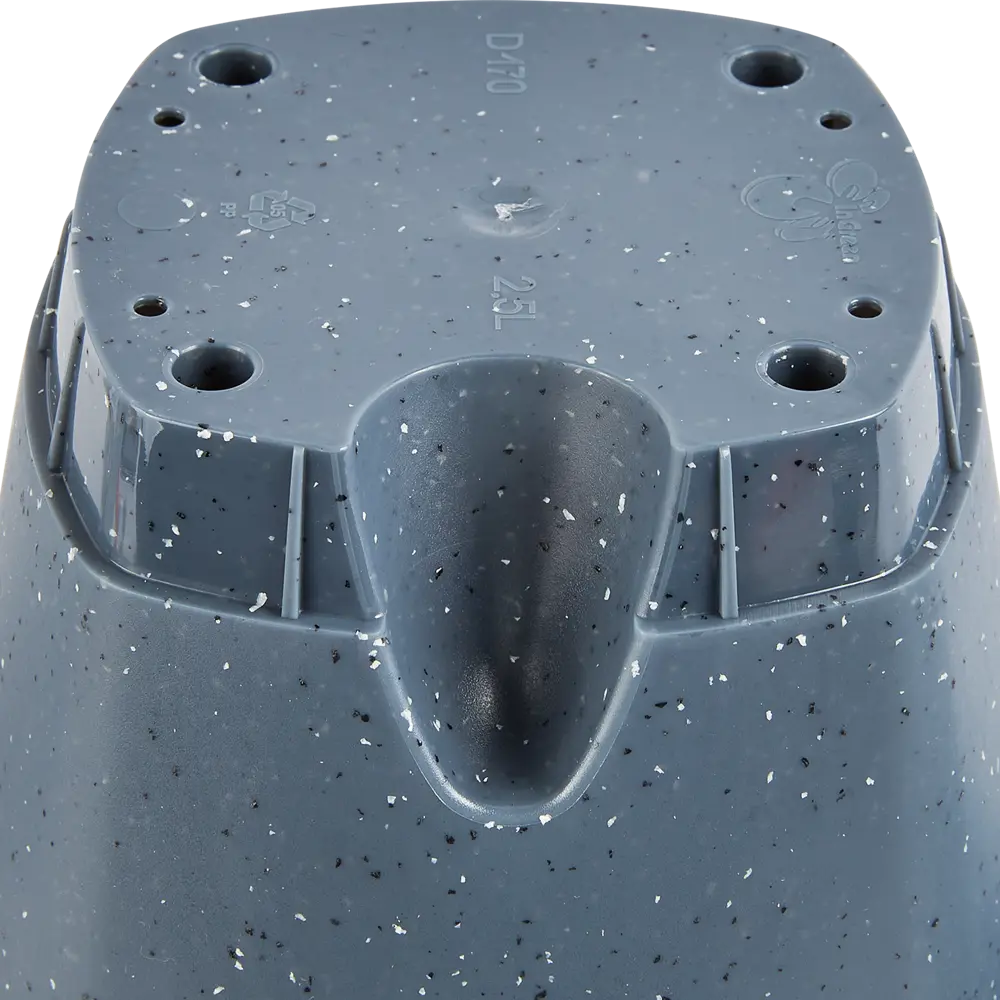 Горшок цветочный Ingreen Stone ø17 h16.5 см v2.5 л пластик темный серый STLM-2166489 - Вид №3