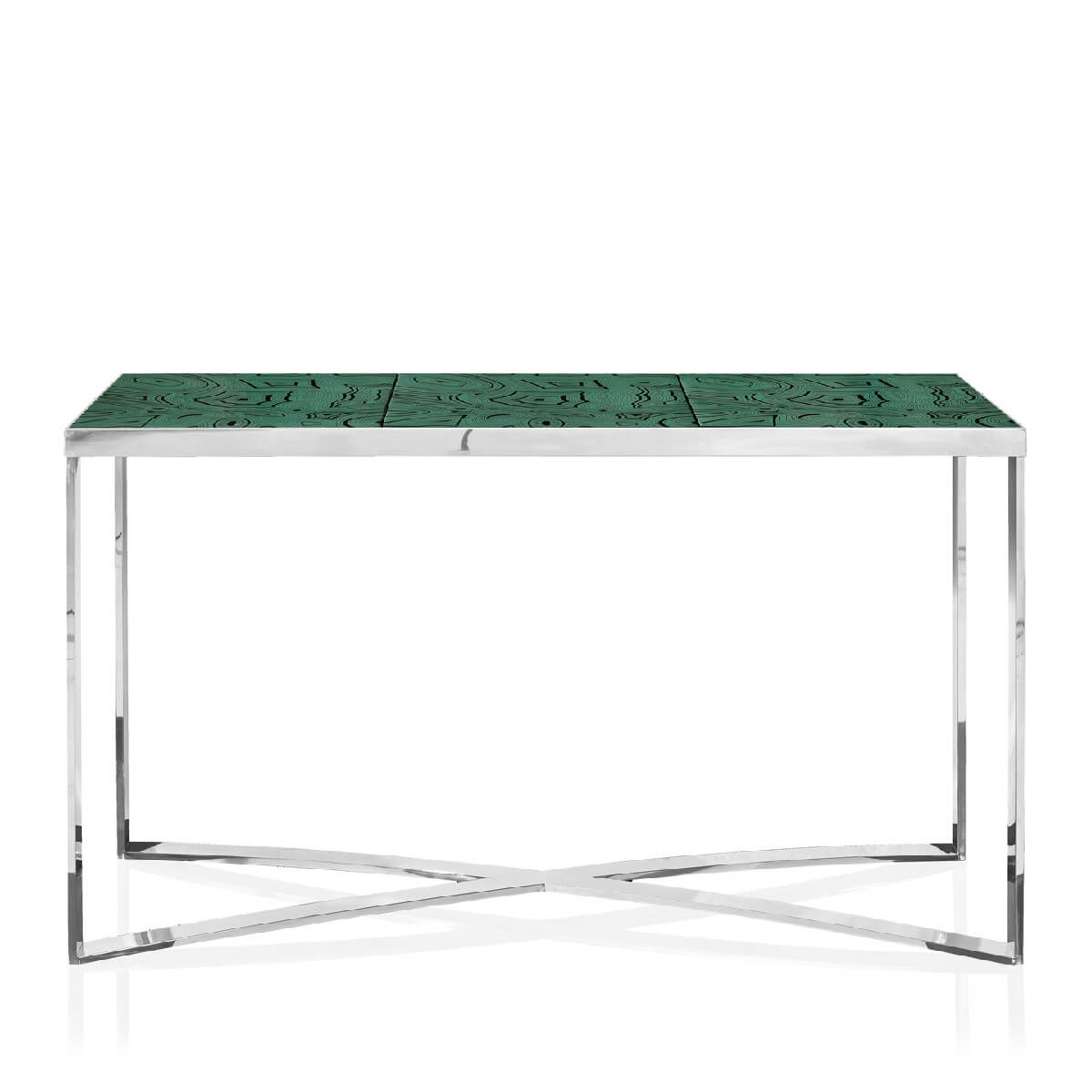 450121,86 ABHIKA КОНСОЛЬ МАЛАКИ X H95 152,5X52,5 DARK GREEN 450121.86