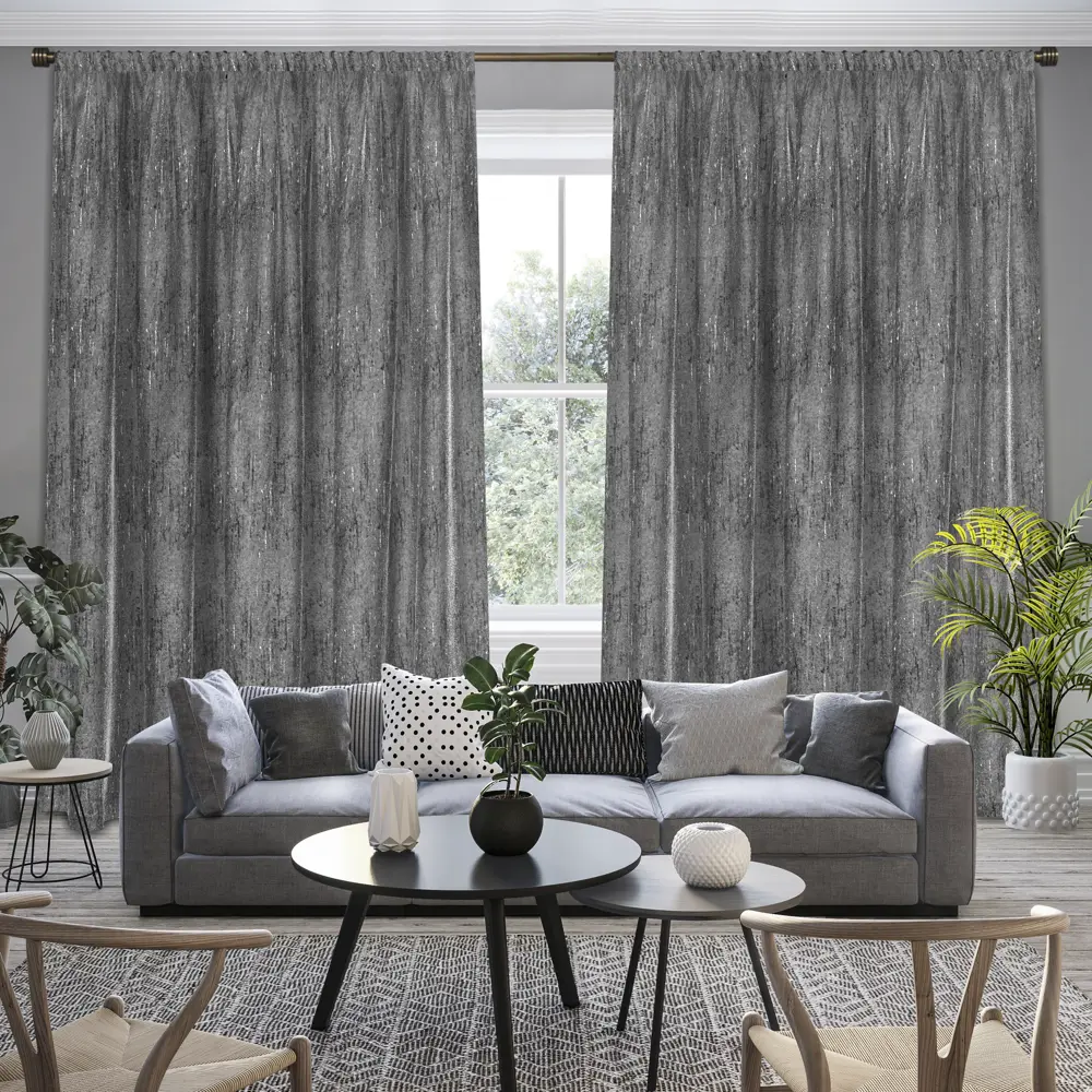 Ткань 1 м/п Венеция бархат 300 см цвет серый 88323582 STLM-2106330 GARDEN  - Вид №5