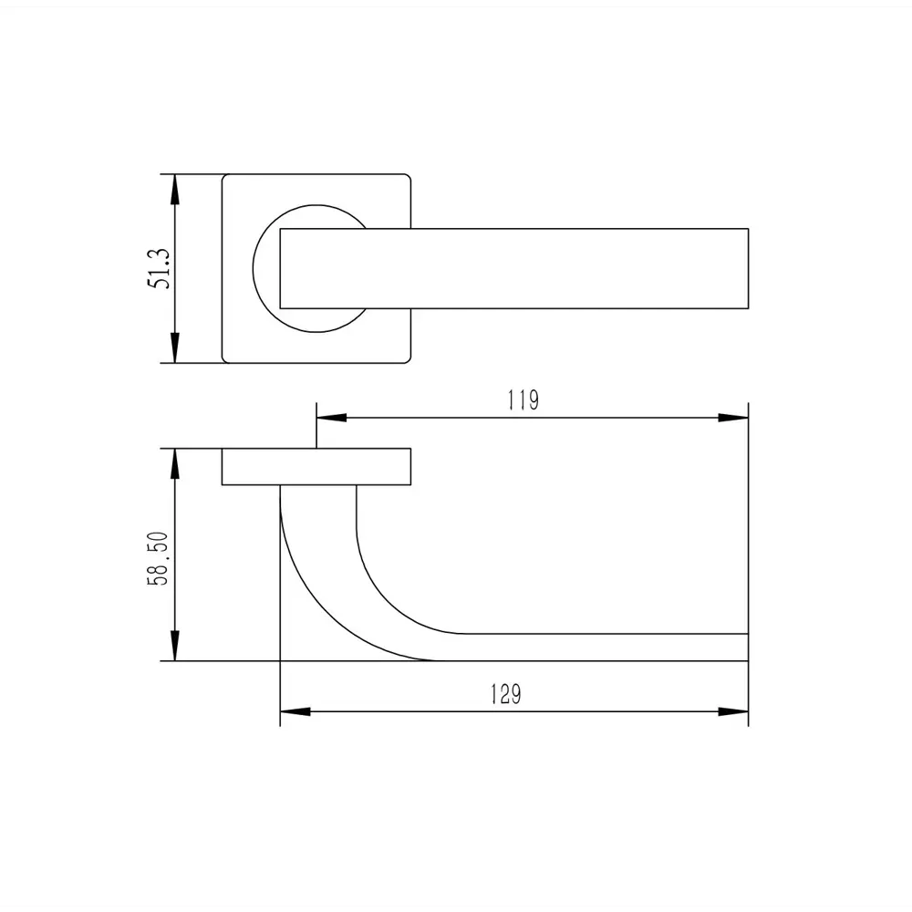 Дверная ручка на розетке Edson EDS-08-QR1 без запирания цвет хром 89456889 STLM-2183710  - Вид №4