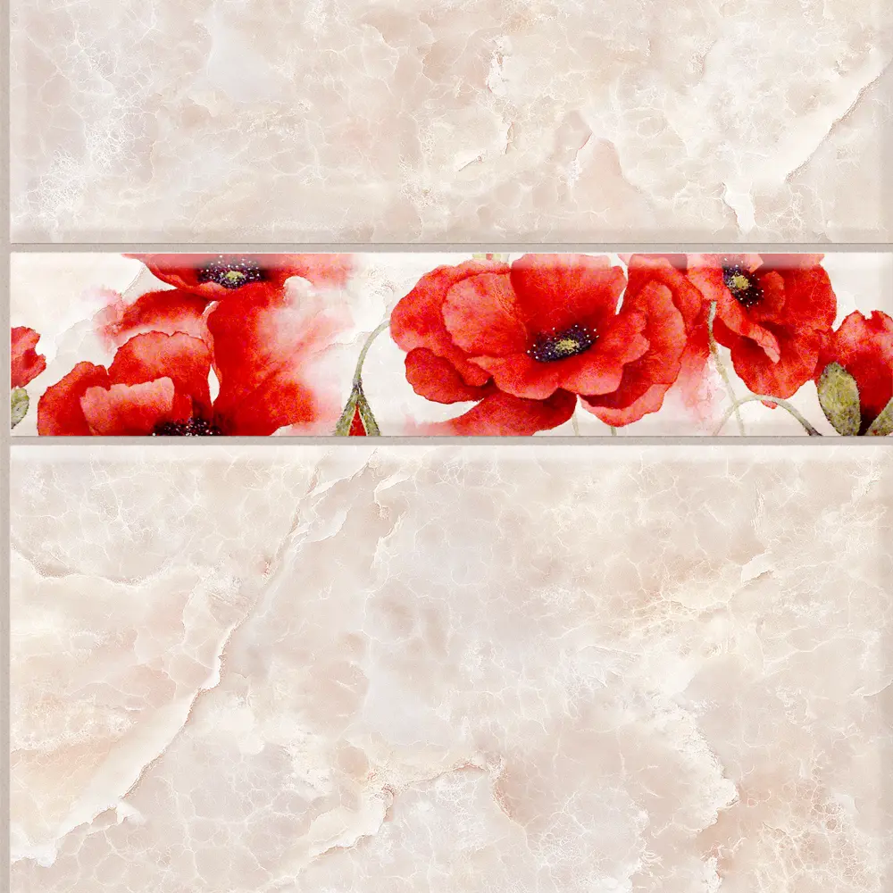 КРОНАПЛАСТ Панель ПВХ «Маки фон» для влажных помещений 2700x250 мм 82572149