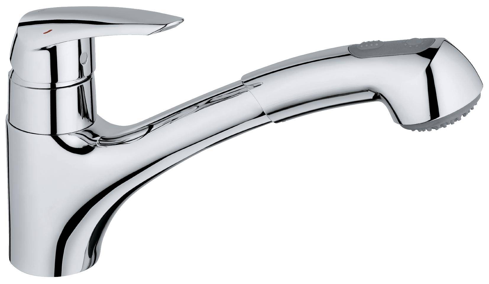 Смеситель для кухни GROHE Eurodisc с выдвижным изливом, хром (32257001)