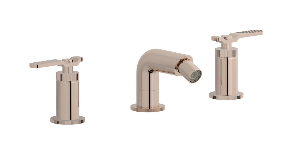 Смеситель для биде на 3 отверстия с донным клапаном WE ARE IB b2393rs Rose Gold Bold