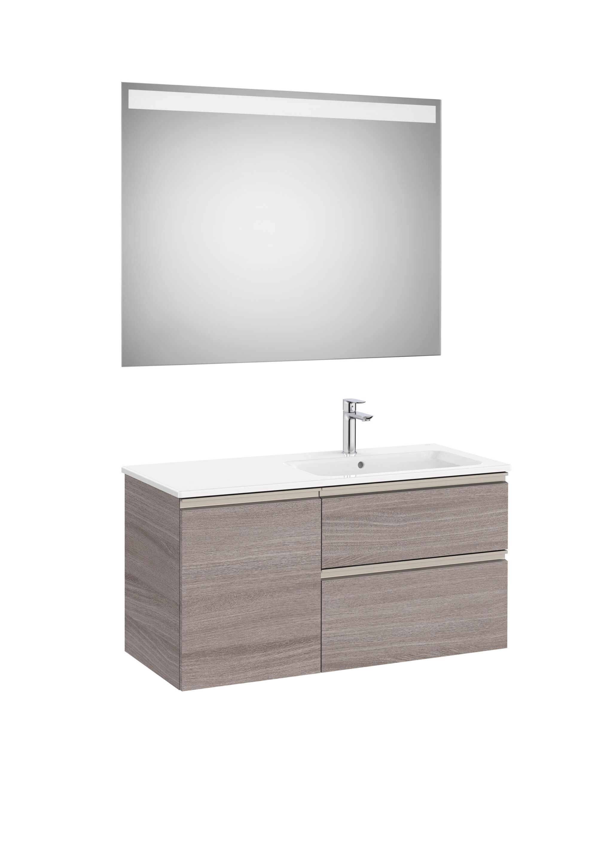 Деревянный умывальник с ящиками, дверцами, зеркалом и встроенной раковиной Roca The Gap ARCH-00147702 - Вид №10