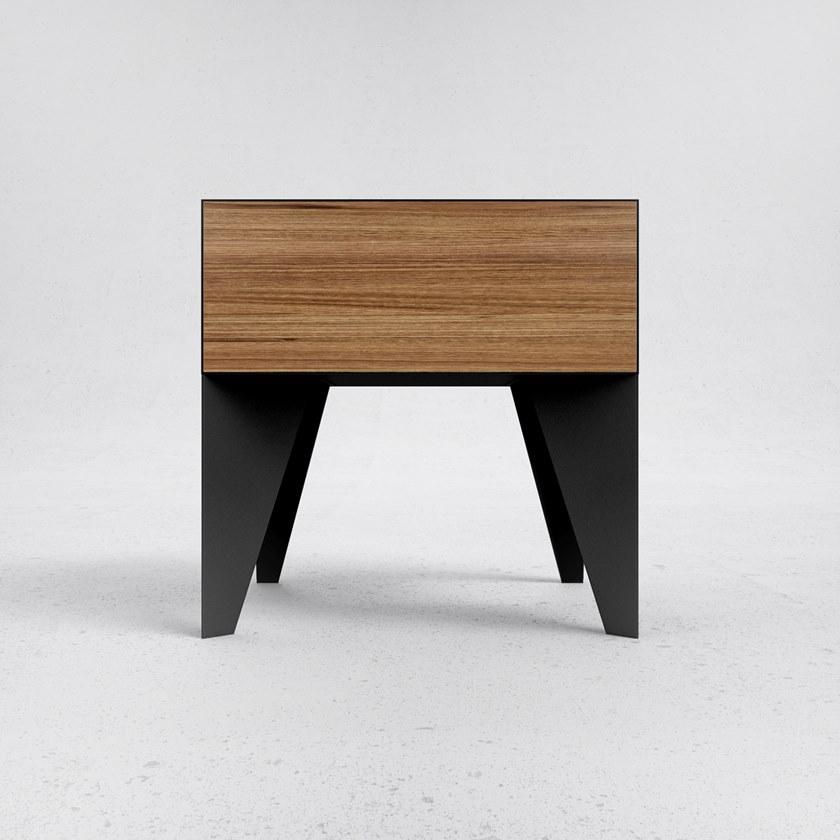 ODESD2 Прикроватная тумба из дуба и фанеры из стального шпона E sun-id-1476482 - Вид №1