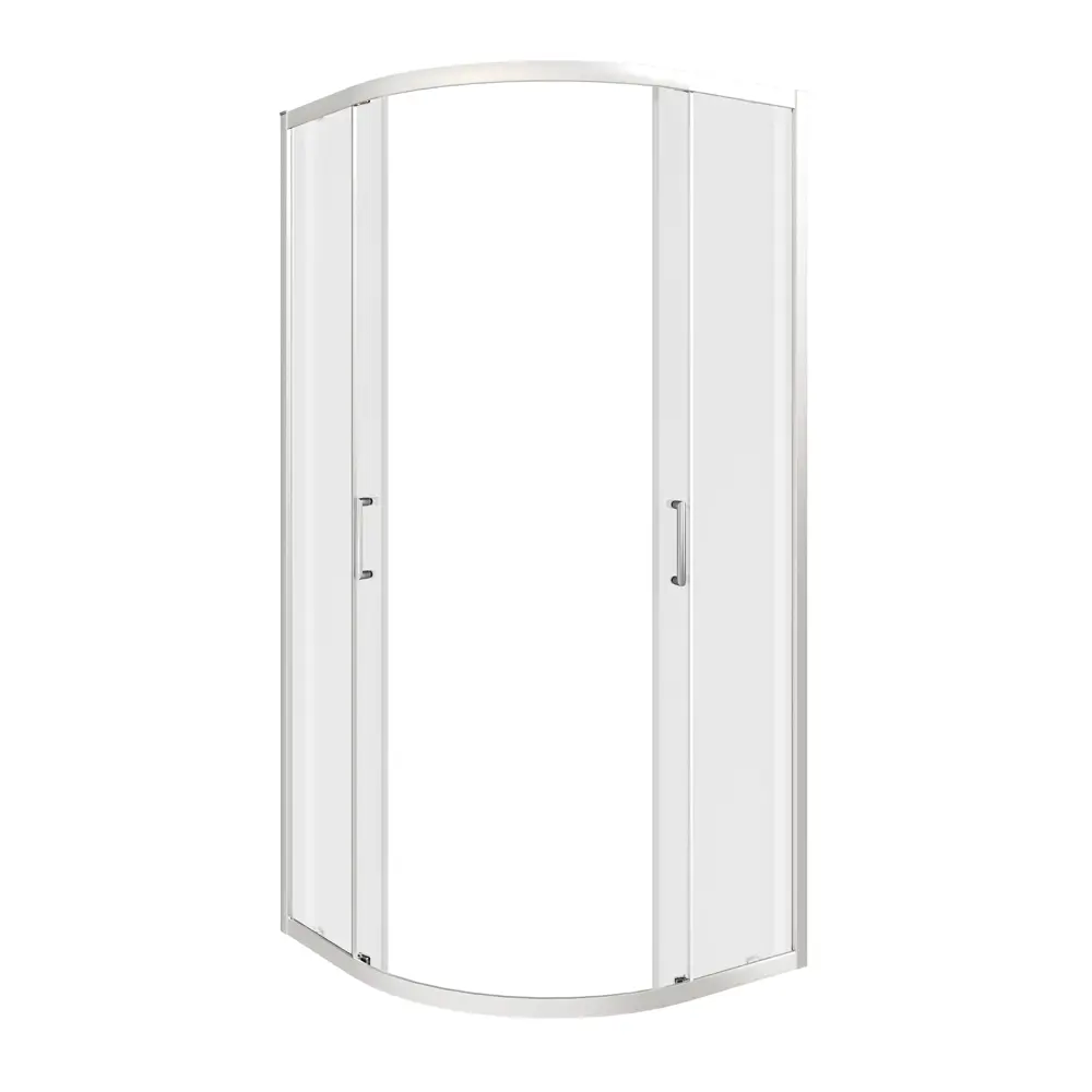 Душевая ширма Makiato 1/4 круга 90x90x190см цвет профиля хром раздвижная стекло 5мм прозрачное Santreyd Makiato New STLM-2153761 - Вид №1