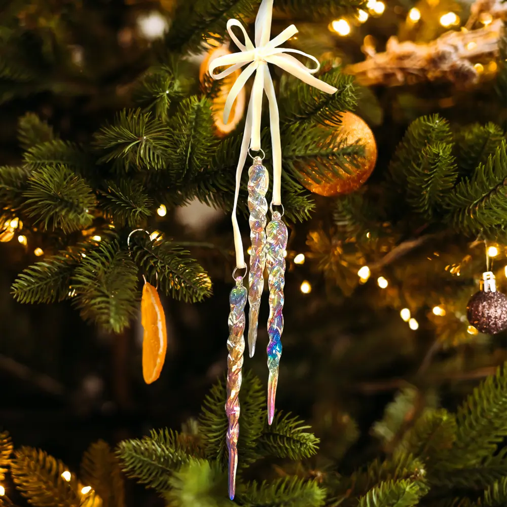 89381697 Украшение елочное «Сосульки», 37x7 см, цвет разноцветный STLM-1368672 Santreyd 