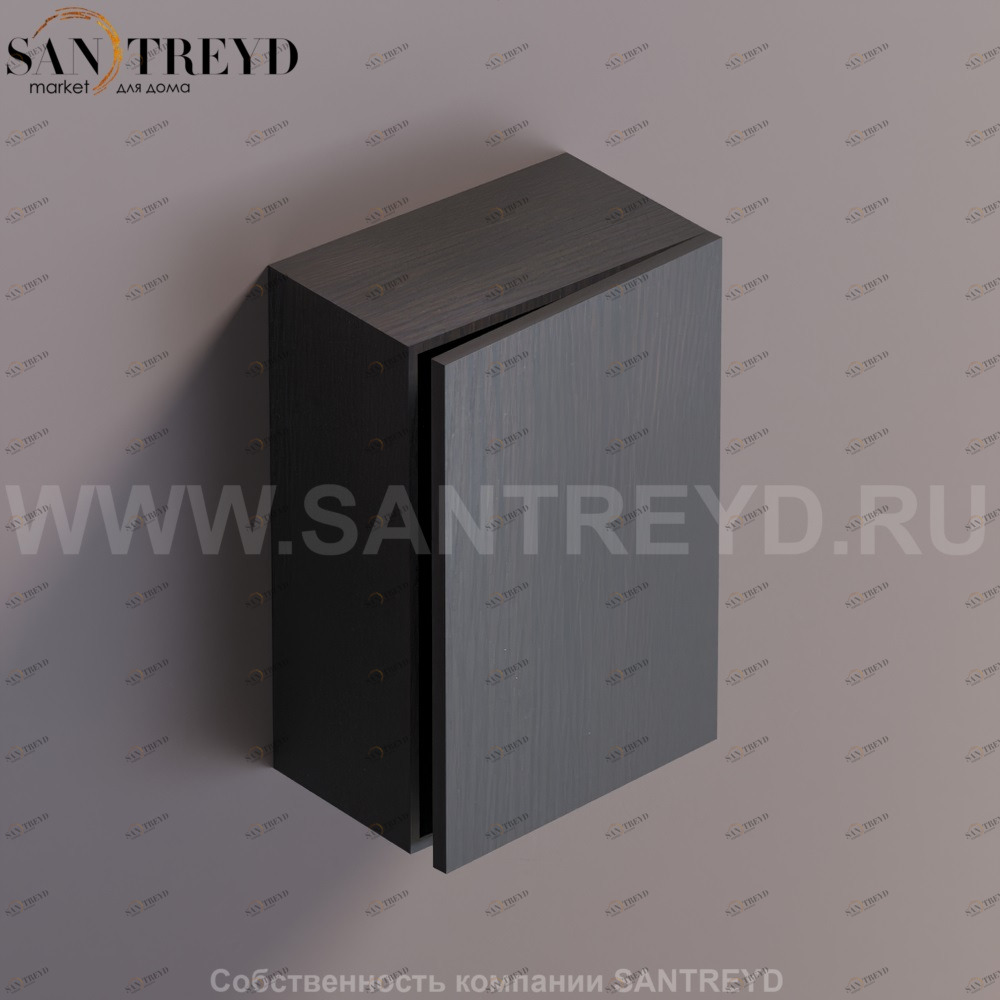 FLAT V Подвесной шкаф с петлями слева. Отделка: темный дуб. AFXMO236042RWRW Agape