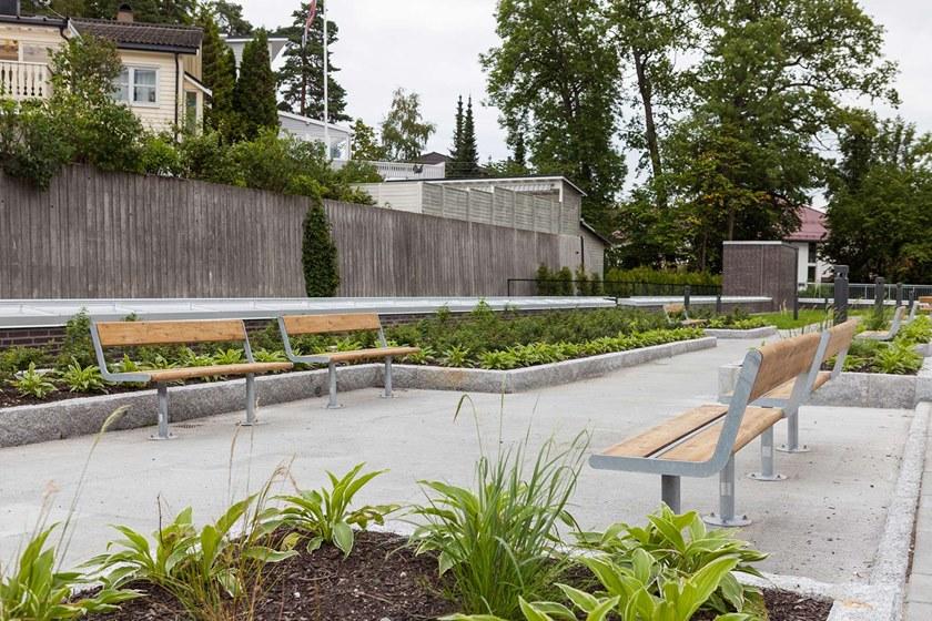 VESTRE Скамья из стали и дерева со спинкой April sun-id-1506518 - Вид №3