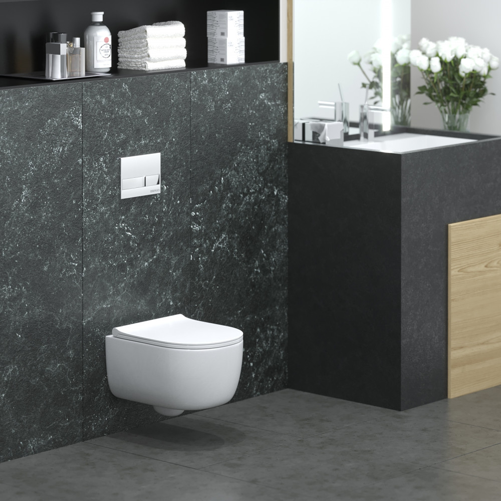 047213 Подвесной унитаз настенный Хромированный BERGES  Турция  - Вид №1