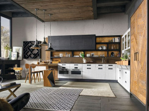 Деревянная секционная кухня