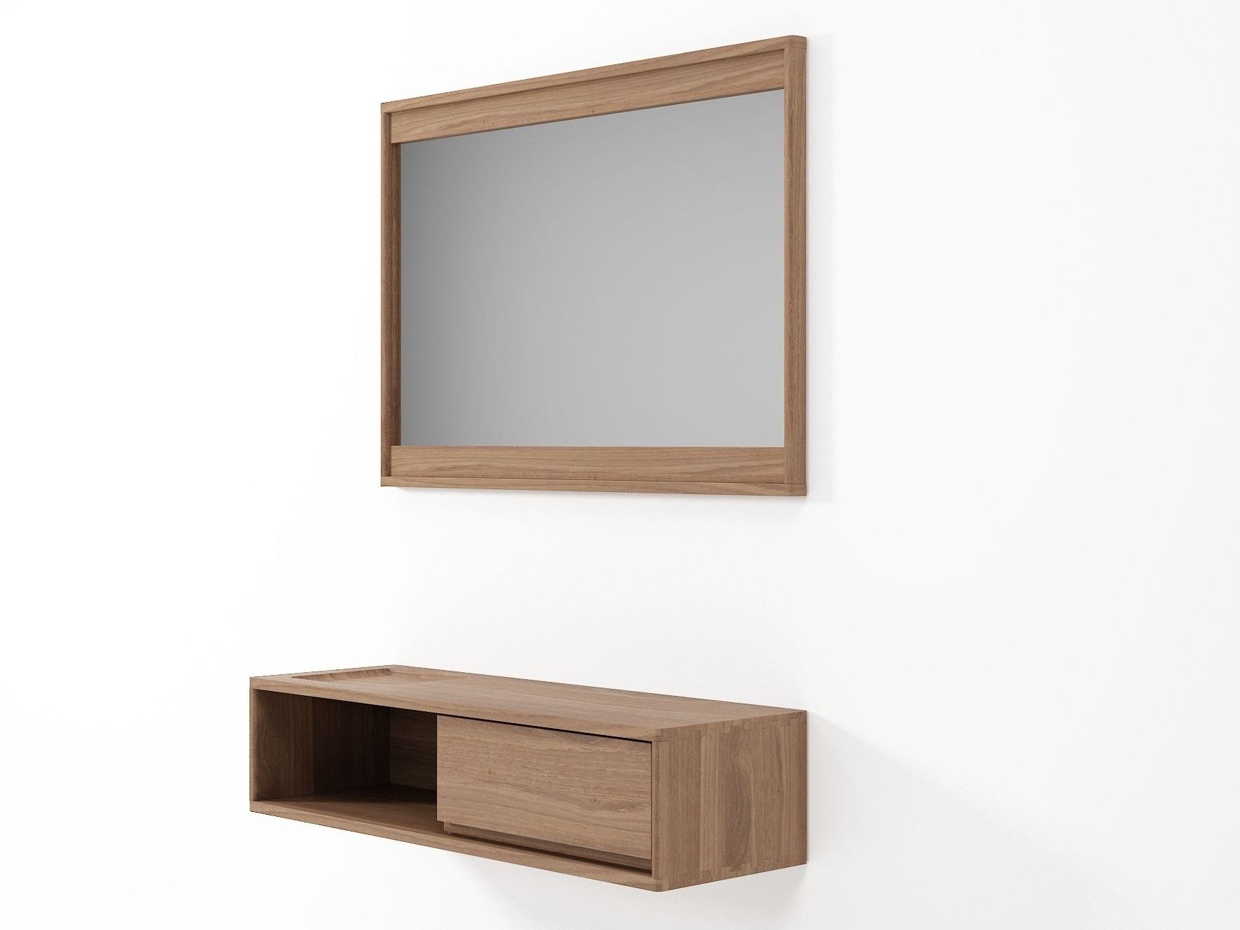 Прямоугольное деревянное настенное зеркало KARPENTER около17 ARCH-00042873 - Вид №18