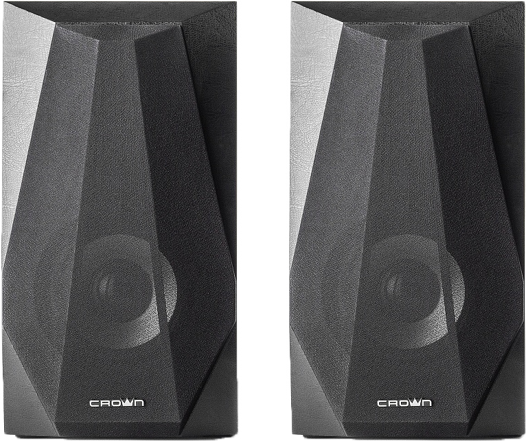 CMS-241 Акустическая система 2.0 (мдф, 220v, 24w; управление volume/treble/bass, кнопка включения, длина кабеля между колонками 1м;длина аудио-кабеля и питания 2м.) Crown Santreyd 