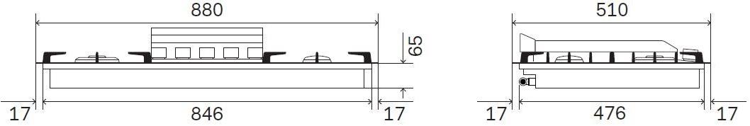 Ilve Газовая плита из нержавеющей стали Professional plus Hp95fc Santreyd  - Вид №1
