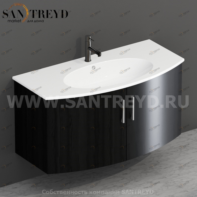 MDMA10Y6101 Тумба с двумя створками 98 см черная Globo 4ALL Италия Ceramica Globo