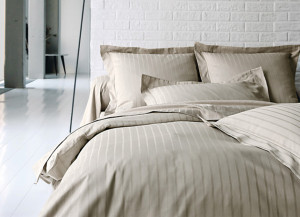 DIV_CH_220 КПБ Пододеяльник 200/220 бежевый прост 240/300 2 нав 50/73 сатин жаккард х/б Blanc des Vosges