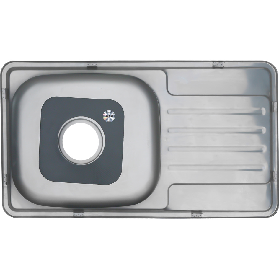 Мойка 7642 U MELANA 0,6/160 врезная прямоугольная с сифоном (221 t *10) 221 t (*10) - Вид №2