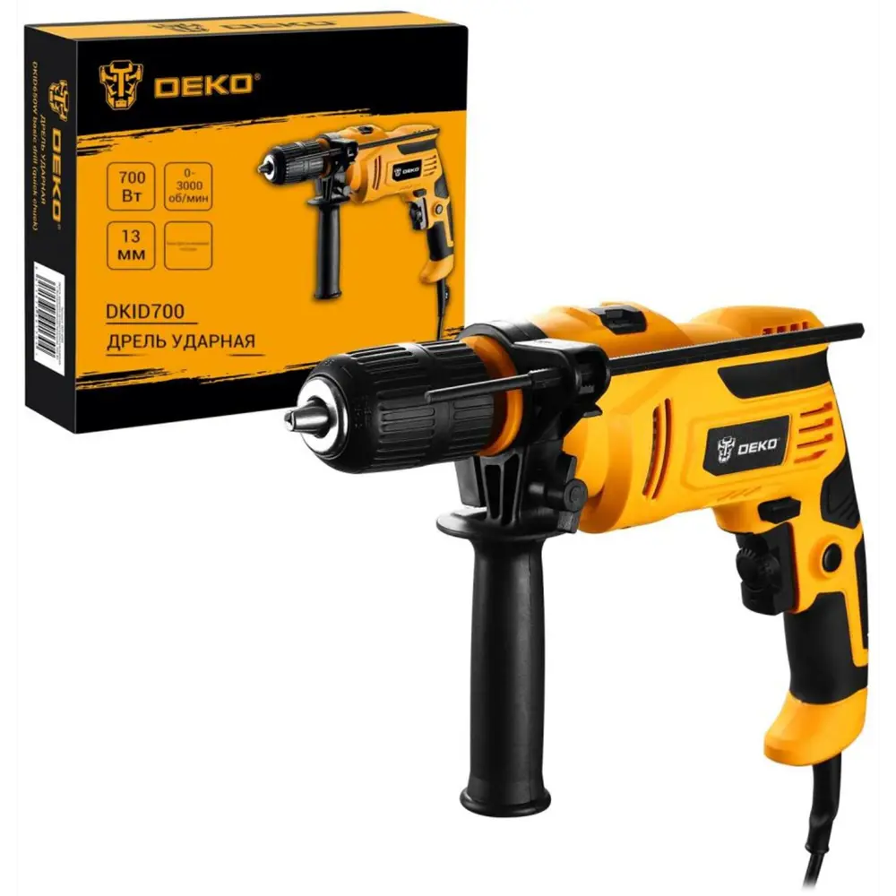 Ударная дрель DEKO DKID700 — профессиональный инструмент для точного сверления 89370290 STLM-0844372 - Вид №3