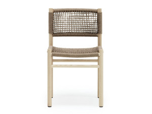 Стул из массива дерева и морской веревки