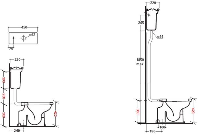 Бачок для унитаза Белый Galassia ETHOS Италия sun-id-1513251 - Вид №1
