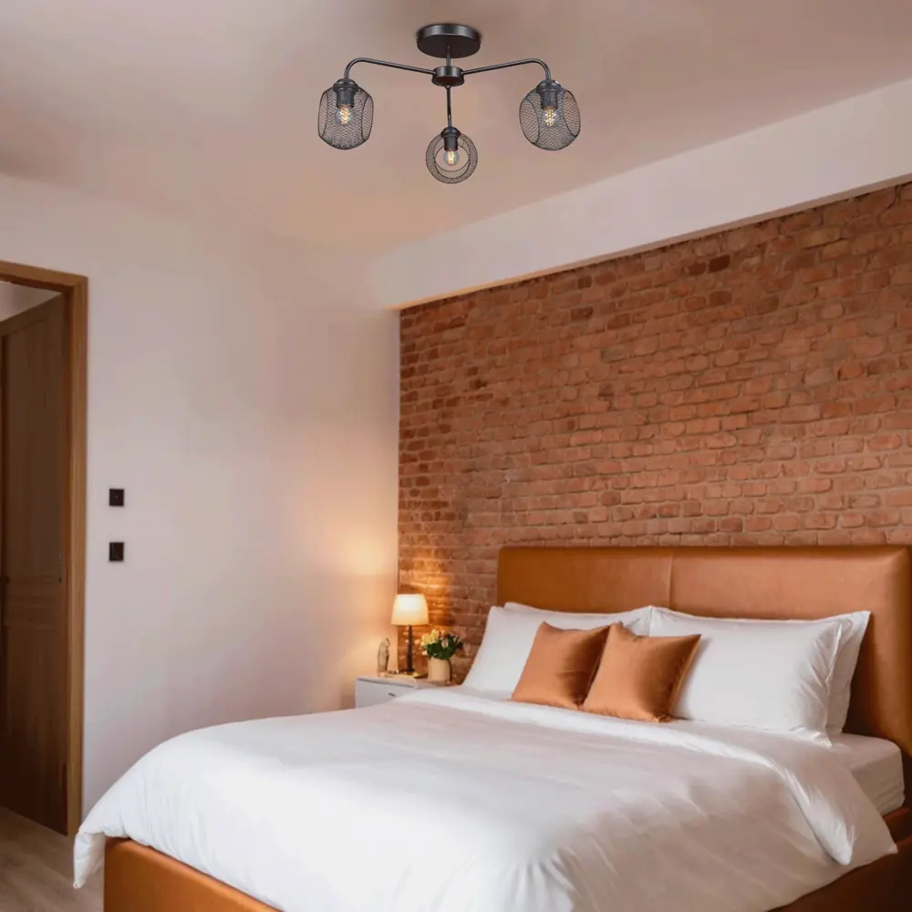 Люстра потолочная Эйр РС21386 3 лампы 10 м² цвет черный РОССВЕТ STLM-2129905 - Вид №9