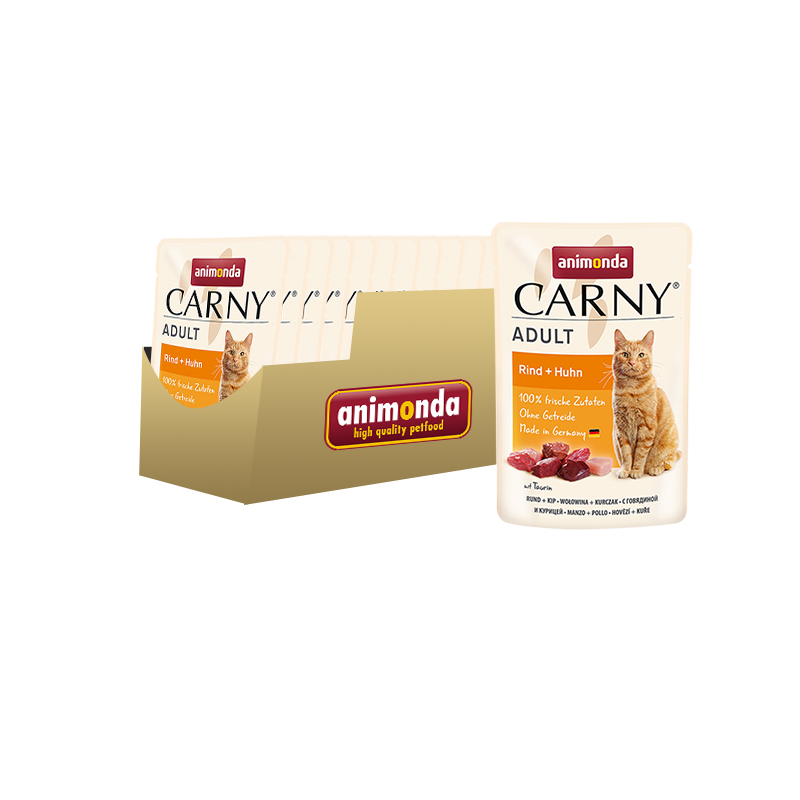ПР0050434*12 Корм для кошек Carny Adult говядина, курица пауч 85г (упаковка - 12 шт) Animonda 