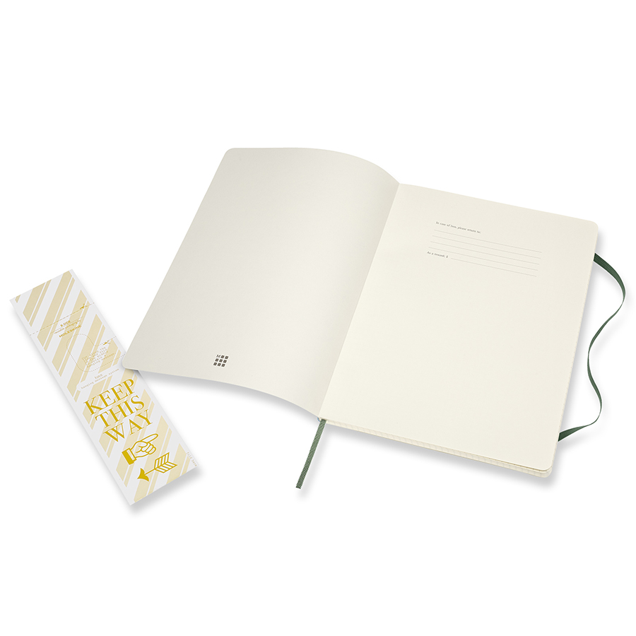Блокнот Moleskine CLASSIC SOFT XLarge 190x250мм 192стр. клетка мягкая обложка зеленый 1128074 - Вид №3