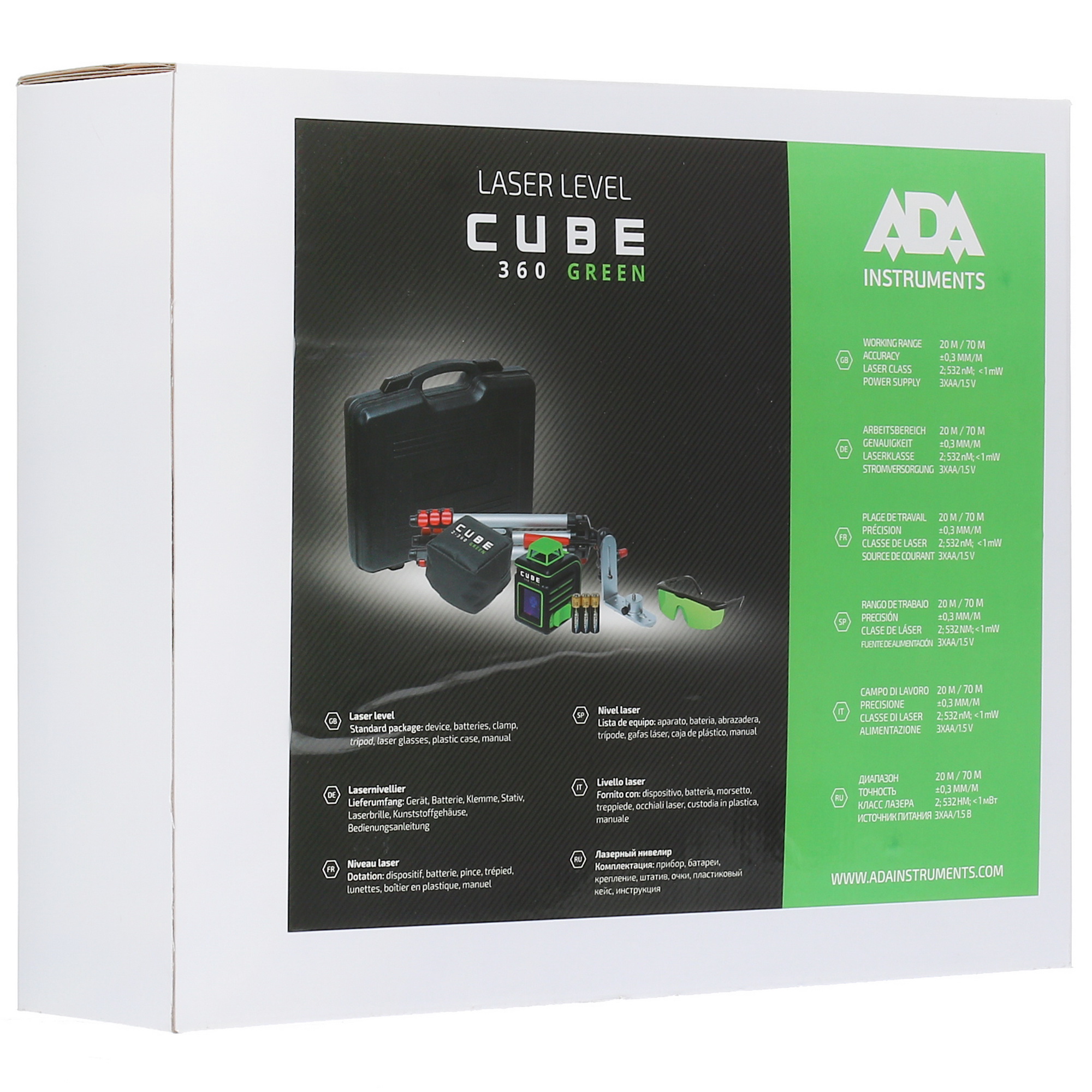 Лазерный нивелир ADA Cube 360 Green Ultimate Edition 1072834 STDN-0096433 - Вид №15