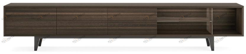 PRADDY Низкая тумба под телевизор из фанерованной древесины  Ml403 