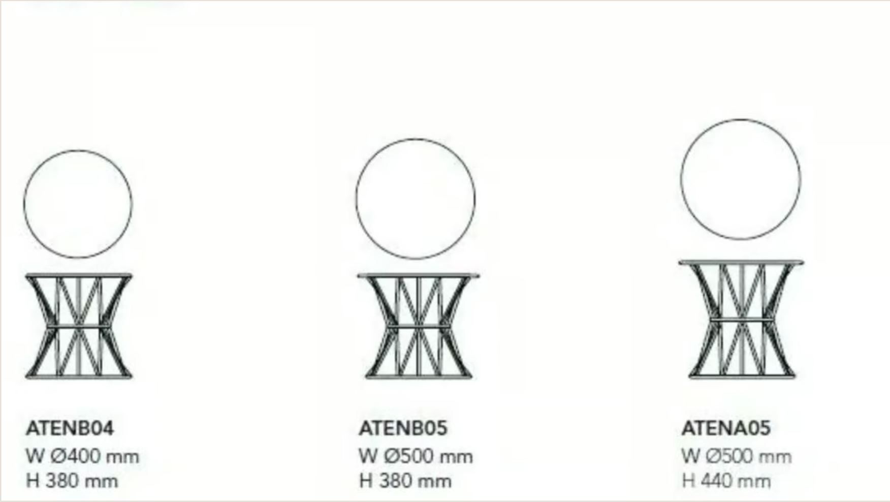 Круглый металлический журнальный столик Mobboli Atenea ARCH-00007730 - Вид №3