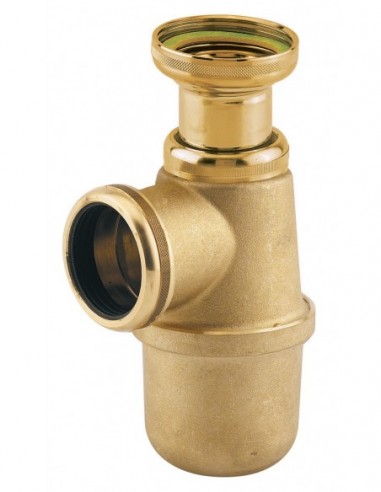 367200 009 00  Сифон для мойки, регулируемый от 50 до 100 мм, выход D 40 мм, сертификация NF, латунь Valentin Латунь  - Вид №1