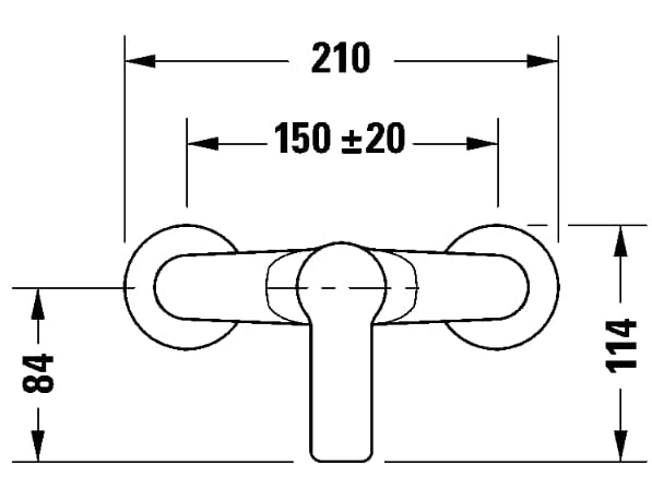 Открытый однорычажный смеситель для душа Duravit D-Code ARCH-00043596 - Вид №2