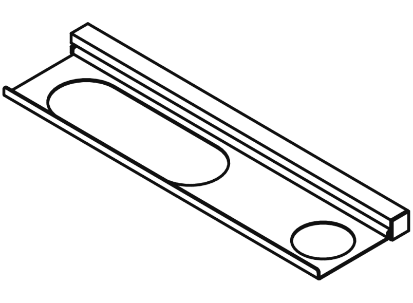 950.13.0006 Профиль для умывальника с полкой HEWI USA Produkte  - Вид №2