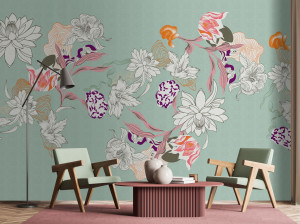 Обои с цифровой печатью с рисунком