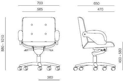 ARTOM by Ultom Поворотное офисное кресло из кожи Nesi sun-id-1366768 - Вид №5