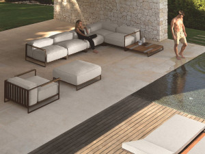 Тканевый угловой модульный садовый диван