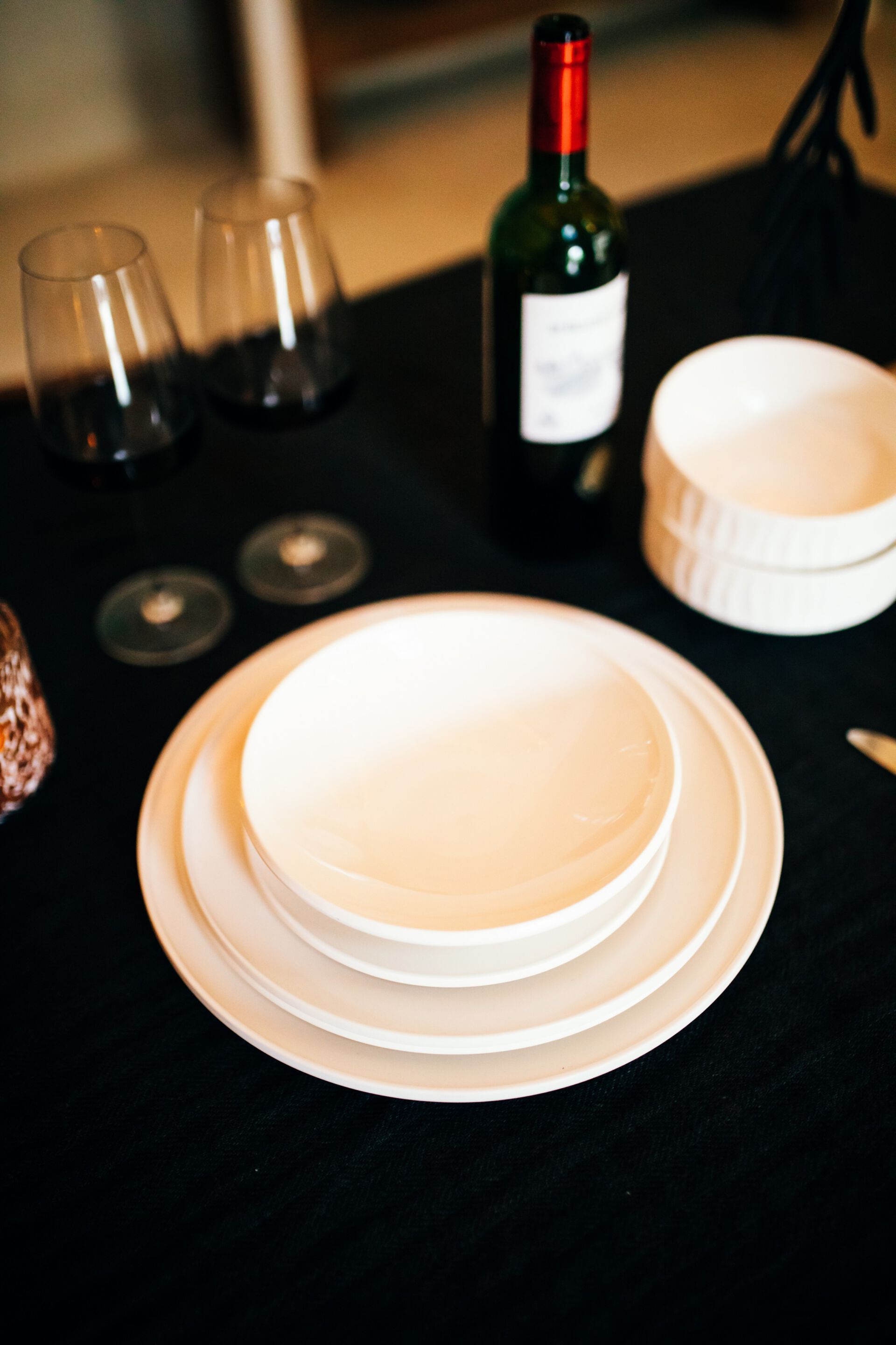 Фарфоровая плоская круглая тарелка POMAX легкий ARCH-00064744 - Вид №5