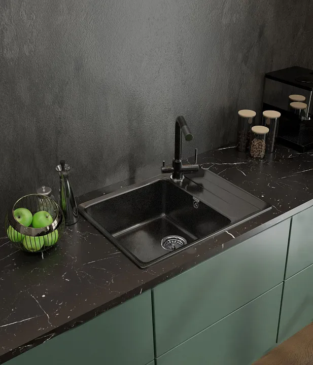 Кухонная мойка Искусственный камень LEVEL S211 GranFest LV-660L-S211 - Вид №1
