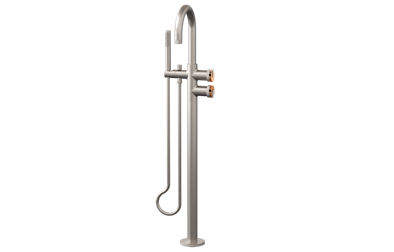 E-11554-R1RG-L1WT-SN Смеситель напольный отдельностоящий (внешняя часть) GRAFF MOD+